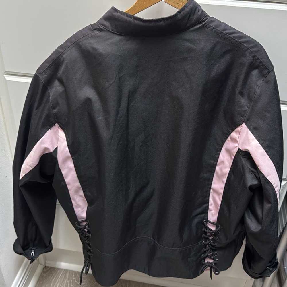 Tennessee Leather lace detail lined motorcycle jacket - Picture 2 of 5